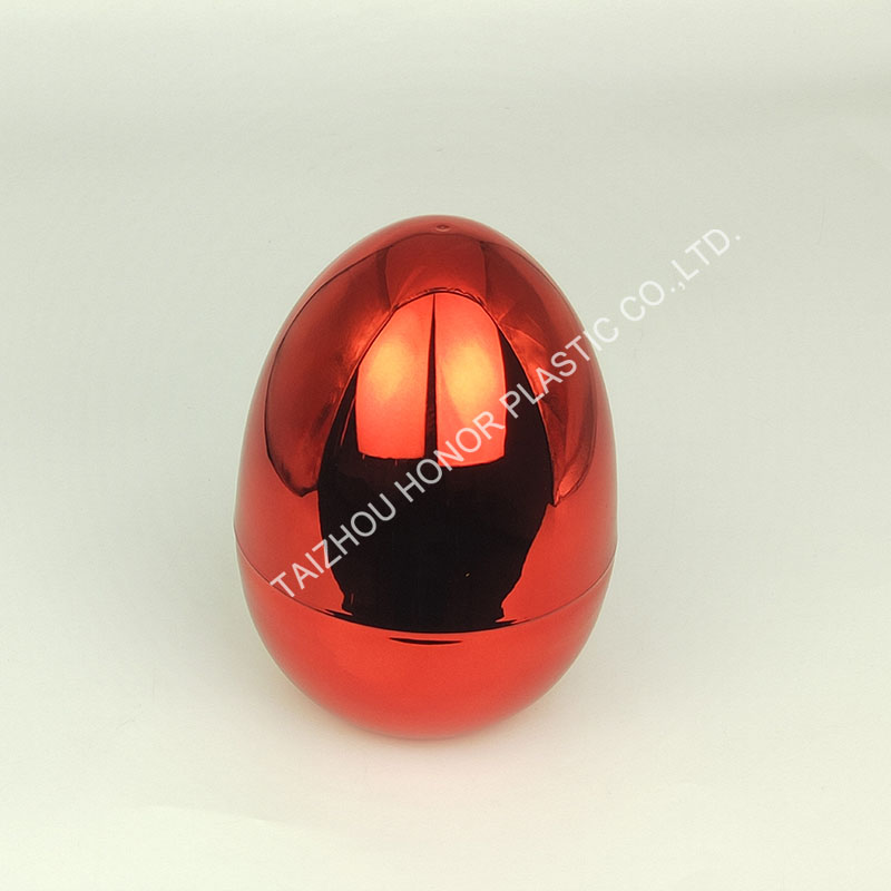 15CM plastic metallic egg