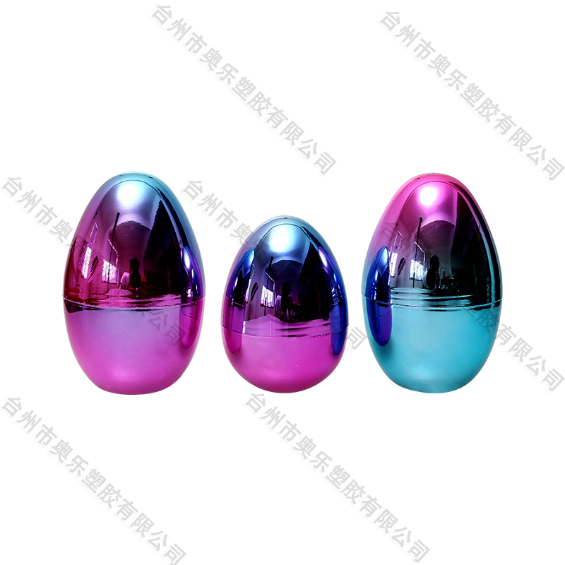 5.5"Metallic Fillable Double color bright surface eggs