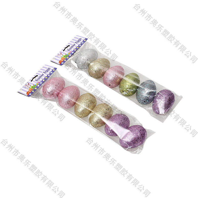 3.5" 6ct Glitter Fillable Eggs-5