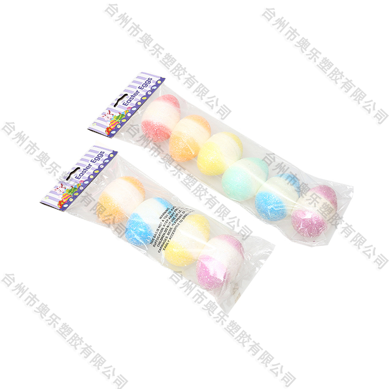 3.5" 6ct Glitter Fillable  Spray Paint Eggs 