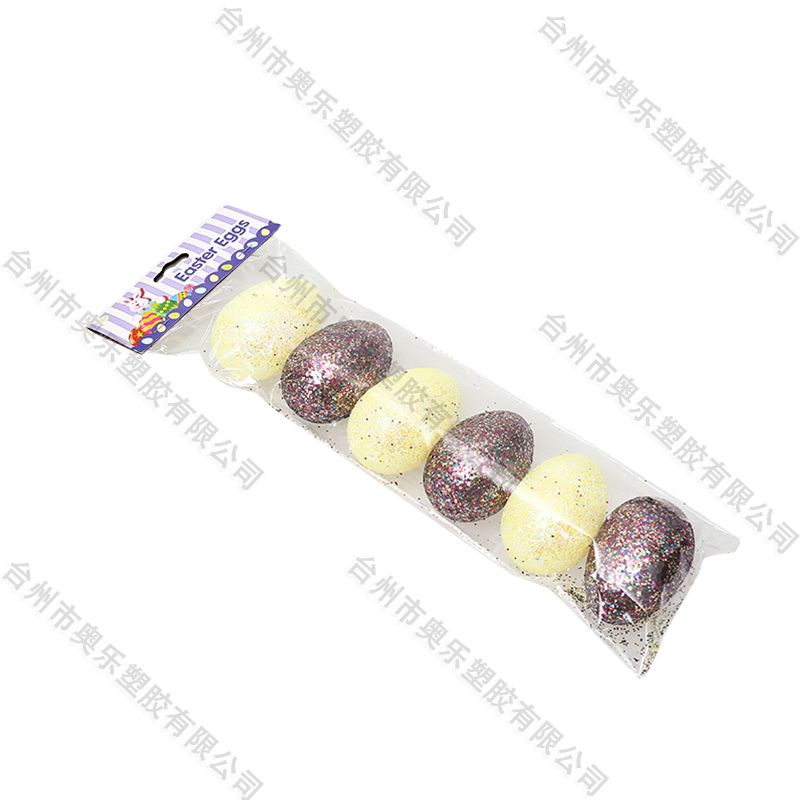 3.5" 6ct Sequin Glitter Fillable Eggs 1