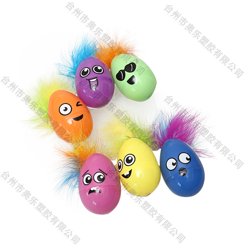 5.5" Easter Feather Eggs-1