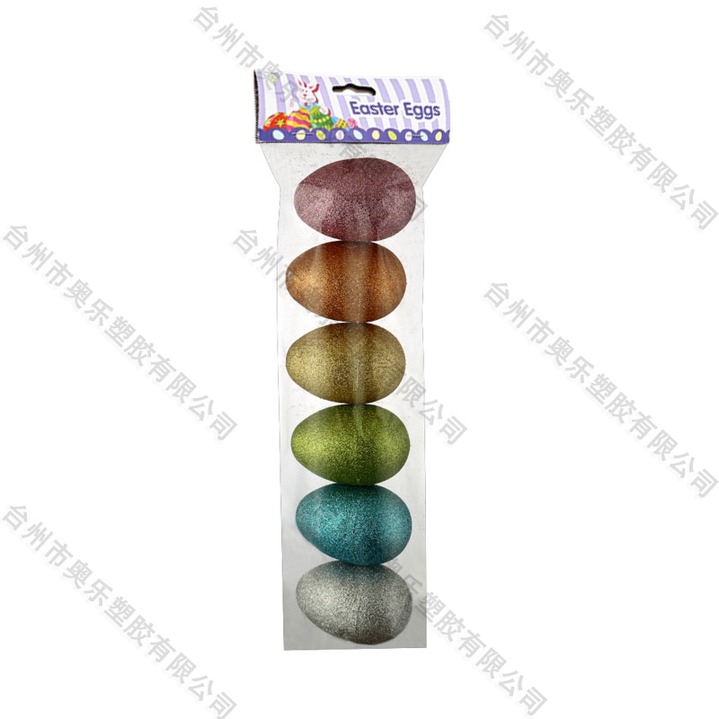 3.5" 6ct Glitter Fillable Eggs-3