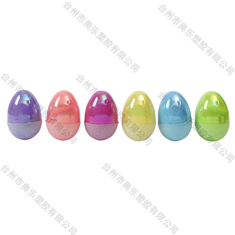 2.5" 12ct Iridescent Fillable Glitter  Fillable Eggs 1