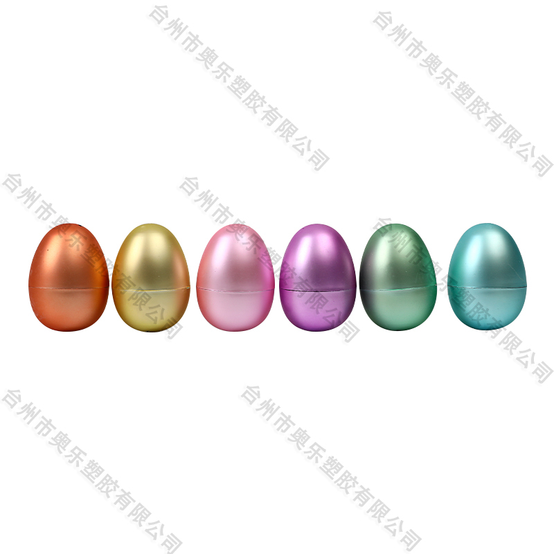 3.5" 6ct Metallic Fillable Matte Eggs 