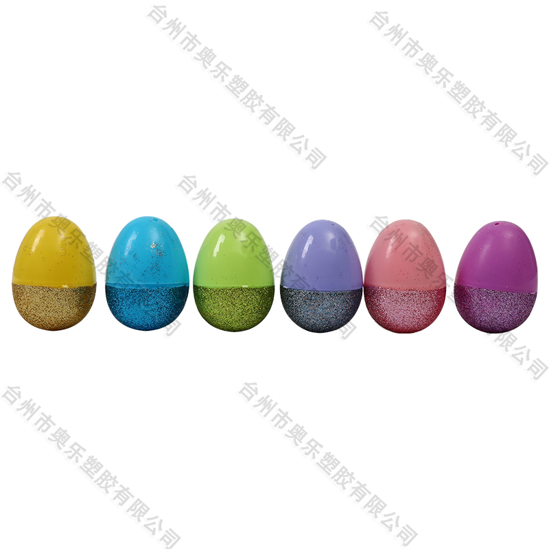 2.5" 12ct Iridescent Fillable Glitter  Fillable Eggs 