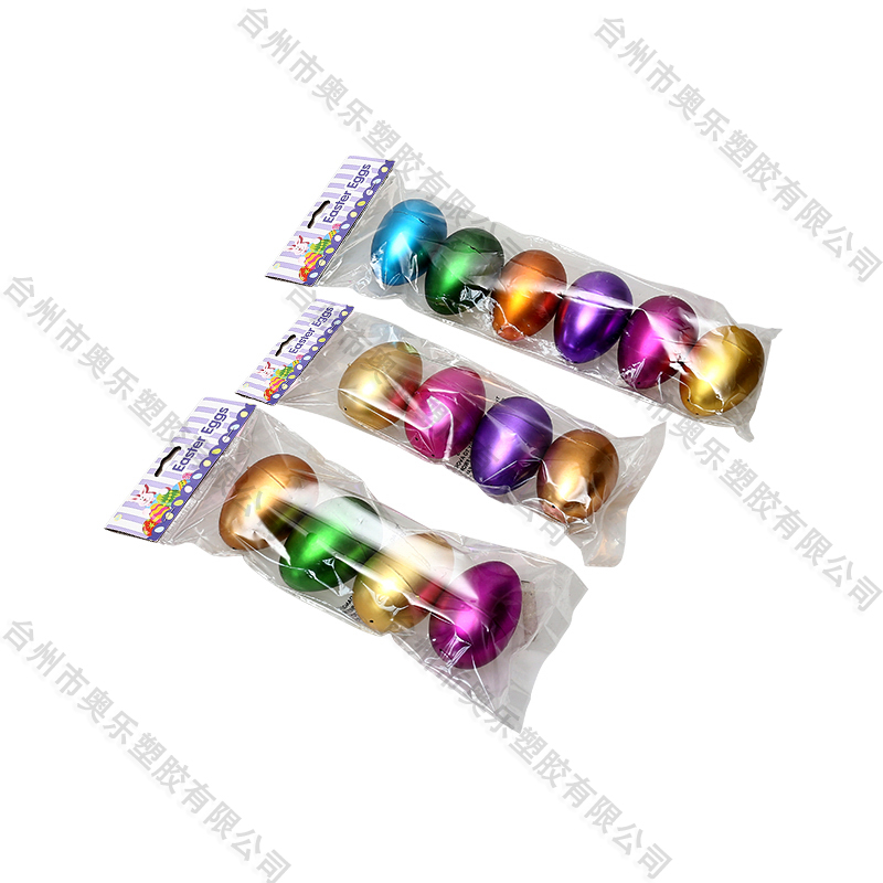 3.5" 6ct Metallic Fillable Eggs