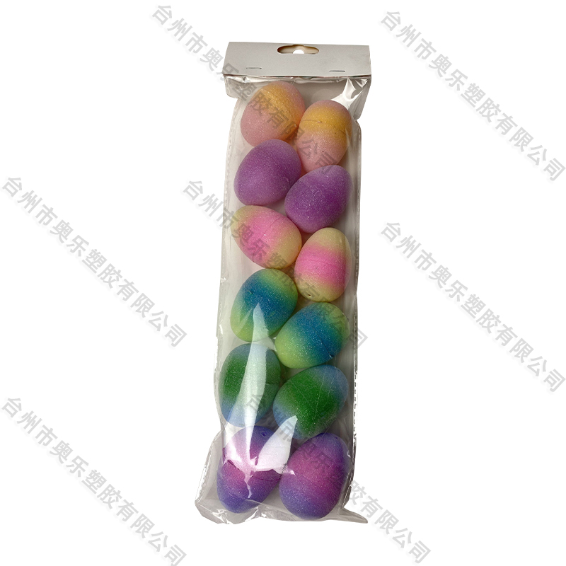 2.5" 12ct  Spray paint Glitter Fillable Eggs 