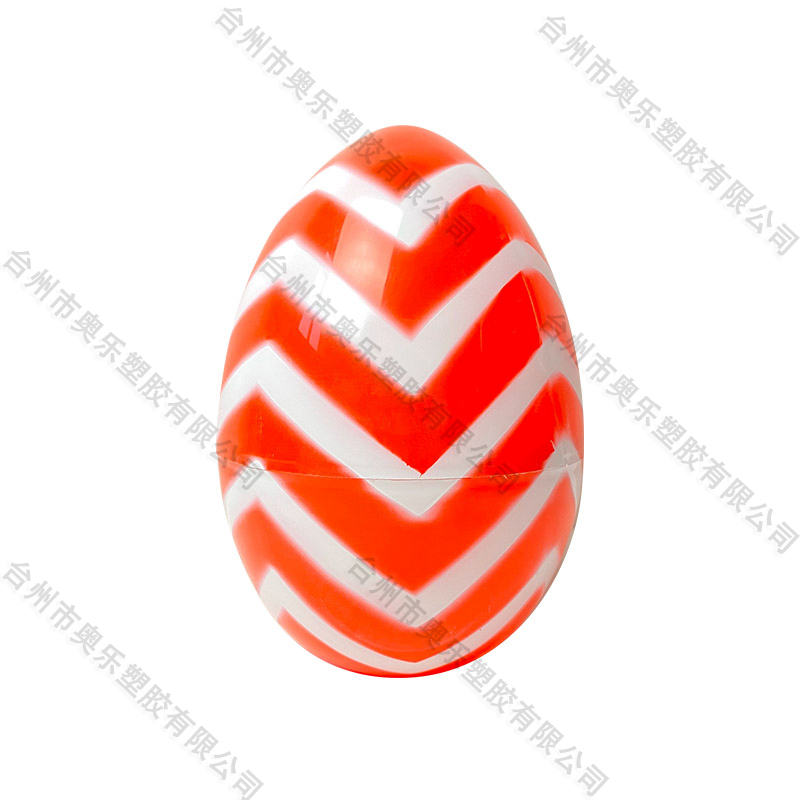 10" Striped spray painted large eggs